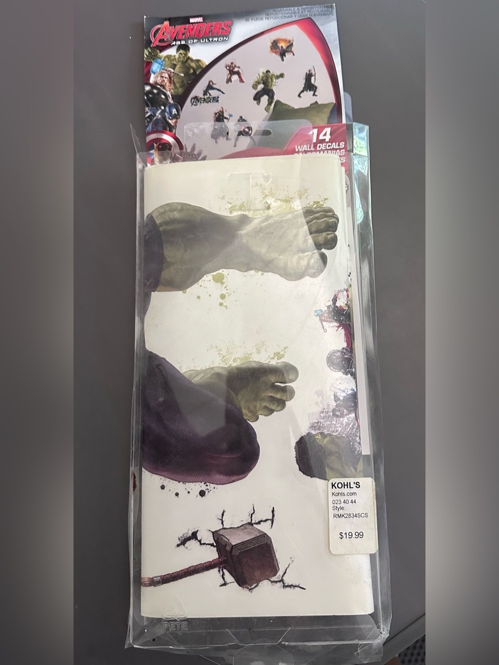 Avengers Age of Ultron Peel and Stick Wall Decals, Removable and Repositionable